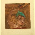 THREE MONOTYPES: GIRL WITH RIBBONS; BLUE GREEN PLUME; UNTITLED