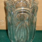 VASE - ART DECO - CLEAR PRESSED GLASS