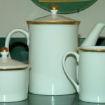 FINE PORCELAIN COFFEE SERVICE FROM GUMP'S