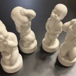SICK BABIES: FOUR FIGURINES-EARACHE, STOMACH ACHE, HEADACHE, TOOTHACHE