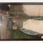 THREE COLOR LITHOGRAPHS OF WATERFRONT SCENES