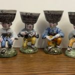 SIX HANDPAINTED CERAMIC FIGURES (
