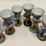 SIX HANDPAINTED CERAMIC FIGURES (