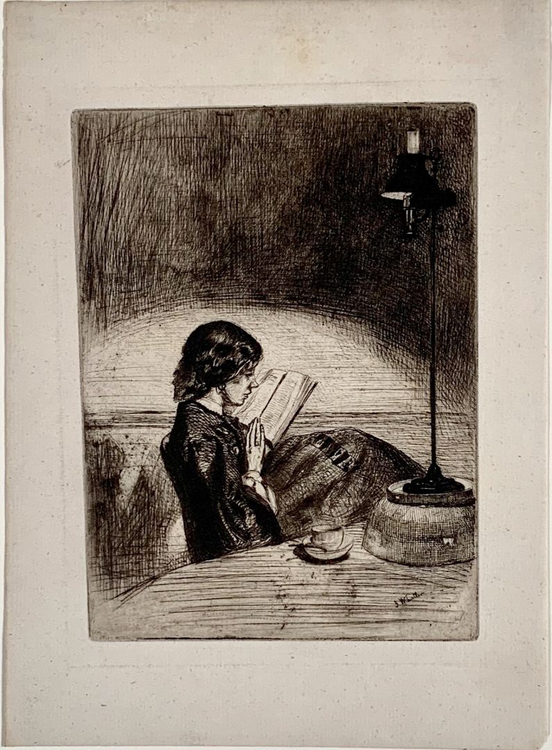 READING BY LAMPLIGHT