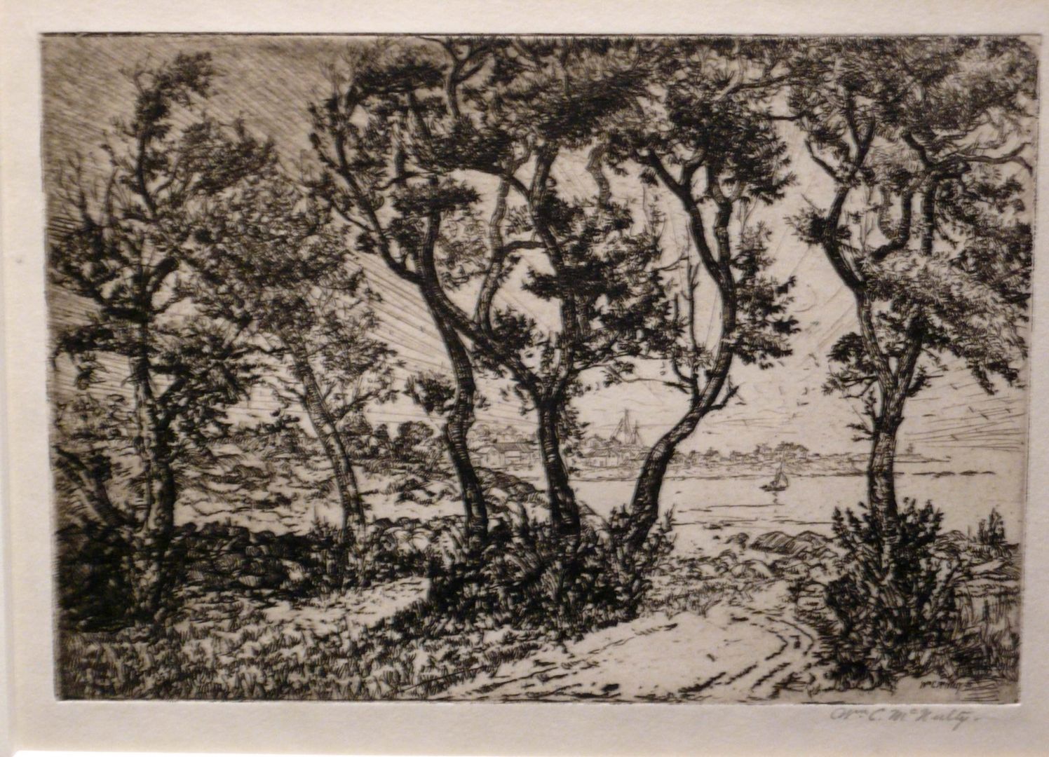 UNTITLED - RIVER SCENE WITH TREES
