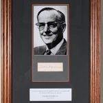 EIGHT PROMINENT DEMOCRATIC POLITICIANS - FRAMED AUTOGRAPHS AND PHOTOS