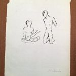 FOUR UNTILED DRYPOINTS - NUDE YOUTHS