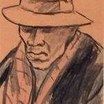 STUDY OF A MAN WITH A HAT AND OVERCOAT