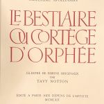 LE BESTIAIRE OU CORTEGE D'ORPHEE