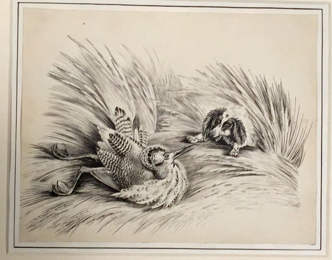 UNTITLED DRAWING OF A DOG AND BIRD